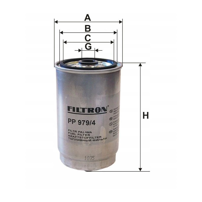 Filtr paliwa FILTRON PP 979