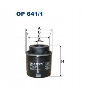 Filtr oleju FILTRON OP 641/1