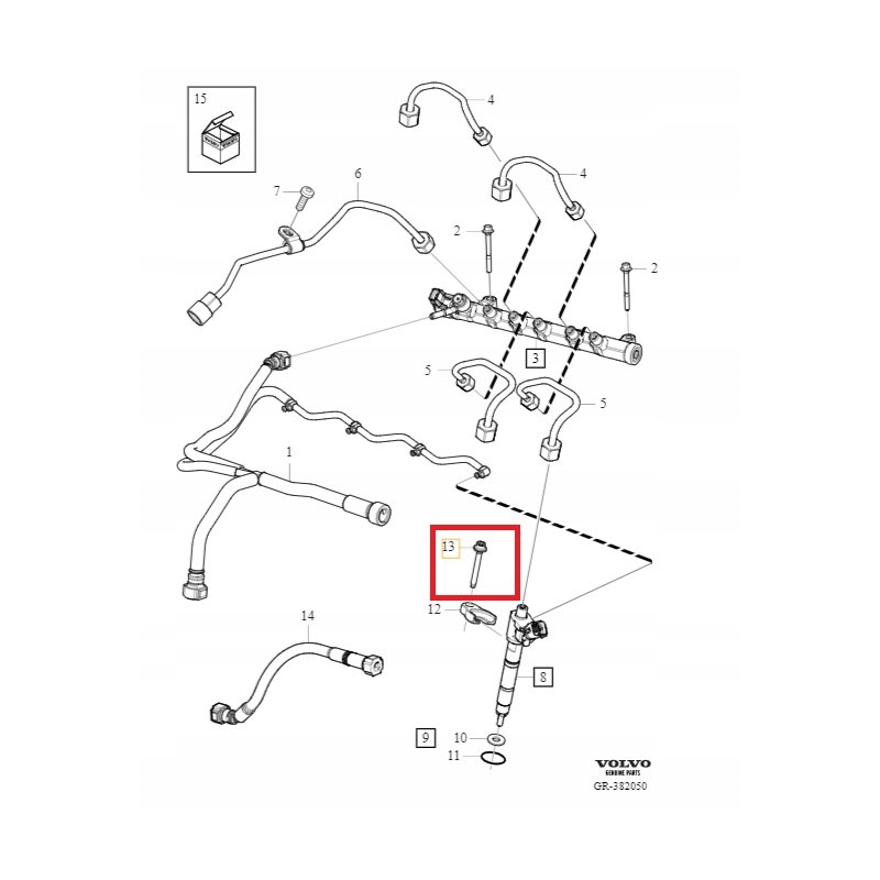 Elementy wtryskiwacza OE VOLVO 30624306