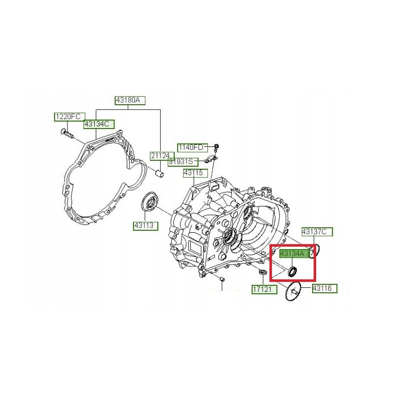 Uszczelniacz skrzyni biegów OE HYUNDAI 4313439013