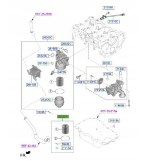 Filtr oleju OE HYUNDAI 263502M000