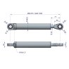 Cylinder hydrauliczny - siłownik jednostronny (7210120051. CN2F-40/630Z+U) Tur 1.2 Waryński
