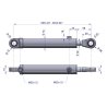 Cylinder hydrauliczny - siłownik dwustronny wspomagania układu kierowniczego (84276909. SMT2 63/32/200) C-385 Waryński