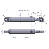 Cylinder hydrauliczny - siłownik dwustronny (7214095071. CJ2F-80/45/200ZN)  cyklop. chwytak Waryński