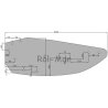Skrzydło odkładni prawe 14"-16" Kverneland Vulcan pasuje śruba M12X35NOS - 10 szt.