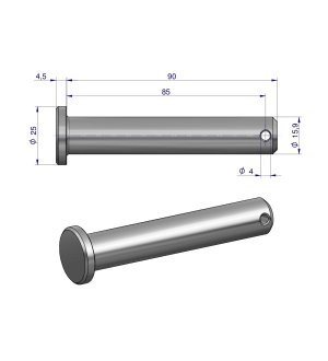 Sworzeń mocowania wieszaka P C-330 ORYGINAŁ URSUS