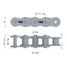 Łańcuch rolkowy wzmocniony 20A-1 ANSI A 100 (R1 1.1/4) 5 m Waryński