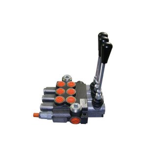 Rozdzielacz hydrauliczny trzysekcyjny z zatrzaskami (3) 40L