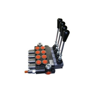 Rozdzielacz hydrauliczny czterosekcyjny z zatrzaskami (4) 40L