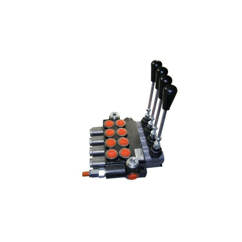 Rozdzielacz hydrauliczny czterosekcyjny z zatrzaskami (4) 40L