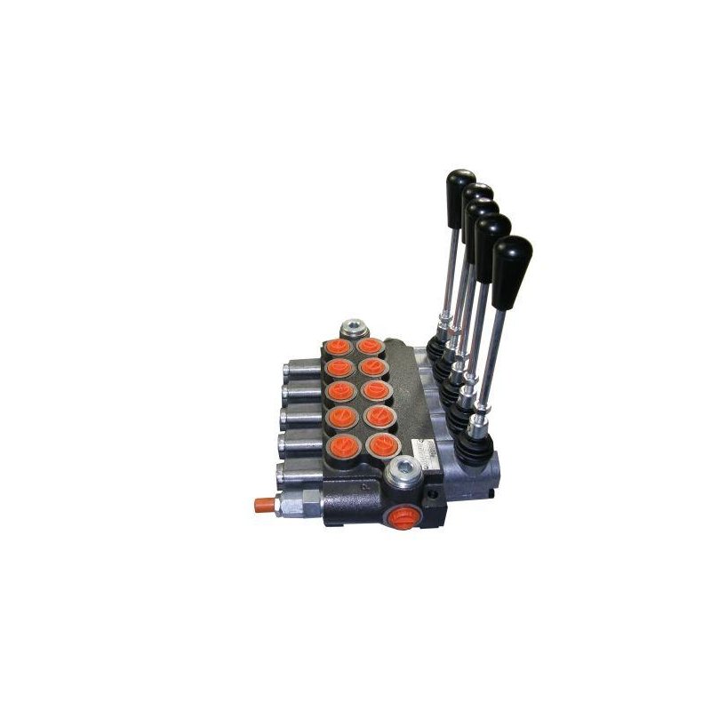 Rozdzielacz hydrauliczny pięciosekcyjny z zatrzaskami (5) 40L