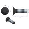 Śruba kpl. płużna podsadzana D 608 M10x35 mm kl.10.9 Waryński ( sprzedawane po 25 )