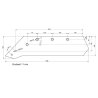 Eurolemiesz lewy 18'' Kverneland Vulcan pasuje śruba M14X34OV1 - 4 szt.