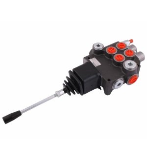 Rozdzielacz hydrauliczny dwusekcyjny (2-sekcyjny) 80L z joystickiem