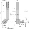 Przegub kierowniczy 260mm - M24x1,5 AL116740 John Deere TAQ