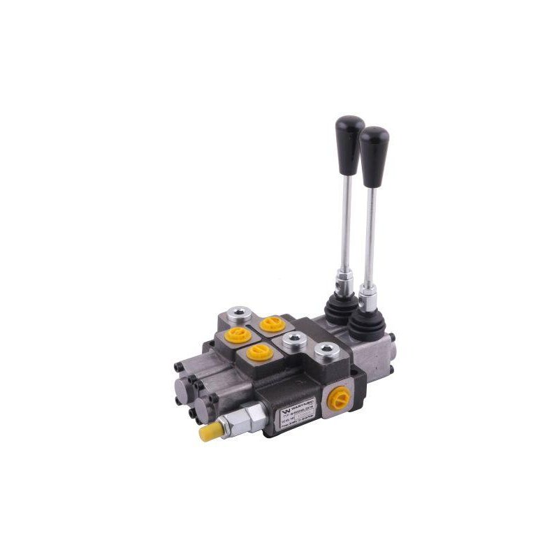 Rozdzielacz hydrauliczny 2-sekcyjny max przepływ 40L (1-sekcja nurnikowa) Waryński