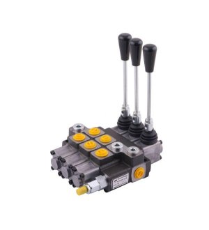 Rozdzielacz hydrauliczny 3-sekcyjny max przepływ 40L (1-sekcja nurnikowa) Waryński