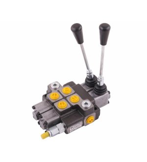 Rozdzielacz hydrauliczny 2-sekcyjny max przepływ 40L (1 sekcja - z zatrzaskiem) Waryński