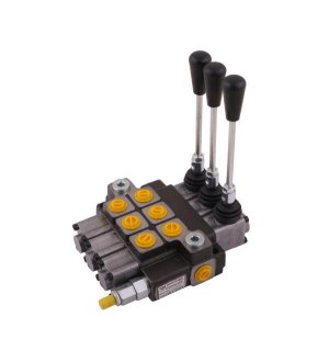 Rozdzielacz hydrauliczny 3-sekcyjny max przepływ 40L (1 sekcja - z zatrzaskiem) Waryński