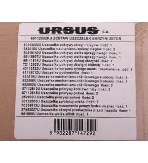 Komplet ( zestaw ) uszczelek skrzyni / mostu ZETOR ORYGINAŁ URSUS