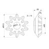 Satelita mechanizmu różnicowego MF3/MF4