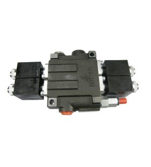 Rozdzielacz hydrauliczny dwusekcyjny sterowany elektrycznie 50L