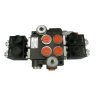 Rozdzielacz hydrauliczny dwusekcyjny sterowany elektrycznie 50L