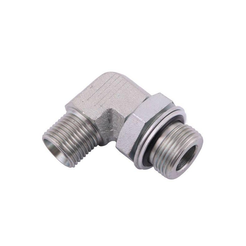 Kolanko hydrauliczne 90 LONG z przeciw. M22x1.5 z uszc. X M18x1.5