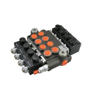 Rozdzielacz hydrauliczny czterosekcyjny sterowany elektrycznie 50L