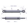 Cylinder hydrauliczny (siłownik) CJF-50/28/200 (sworzeń 25mm) krokodyl Tur