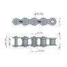 Łańcuch rolkowy 12B-1-144PZ (R1 3/4) adaptera A1H zastosowanie Rozrzutnik Waryński
