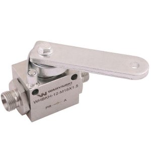 Zawór odcinająco-zwrotny (ogranicznik posuwu/skoku) 2/2 M18x1.5 12L z otworami mocującymi 350 bar Waryński