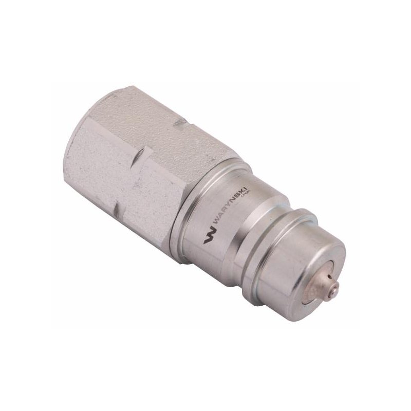 Szybkozłącze hydrauliczne wtyczka z eliminatorem ciśnienia M18x1.5 gwint wew. EURO (ISO 7241-A) Waryński