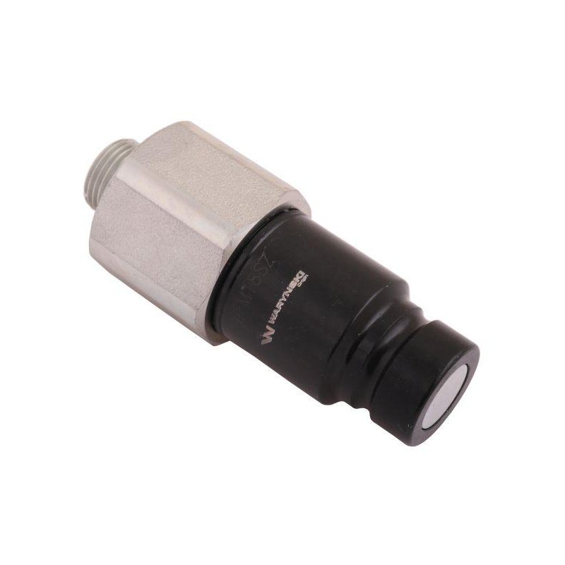 Szybkozłącze hydrauliczne suchoodcinające wtyczka M18x1.5 12L gwint zewnętrzny ISO16028 Waryński