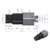 Szybkozłącze hydrauliczne suchoodcinające wtyczka M18x1.5 12L gwint zewnętrzny ISO16028 Waryński