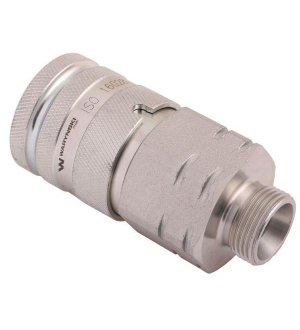 Szybkozłącze hydrauliczne suchoodcinające gniazdo M22x1.5 15L gwint zewnętrzny ISO16028 Waryński