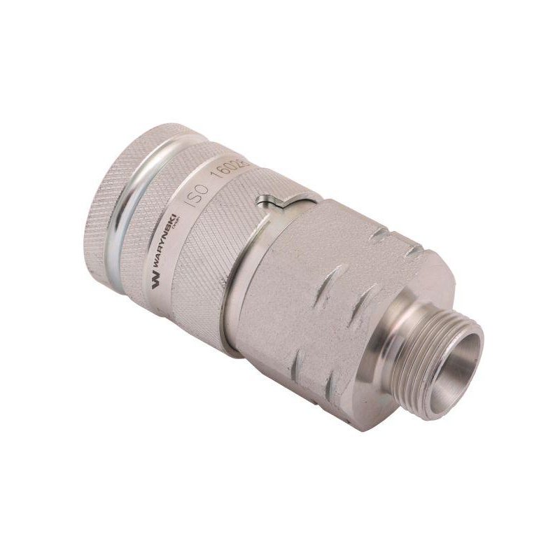 Szybkozłącze hydrauliczne suchoodcinające gniazdo M22x1.5 15L gwint zewnętrzny ISO16028 Waryński