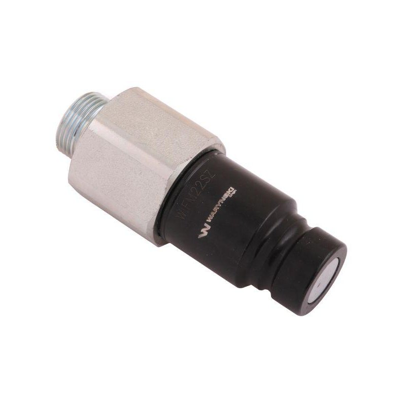 Szybkozłącze hydrauliczne suchoodcinające wtyczka M22x1.5 15L gwint zewnętrzny ISO16028 Waryński