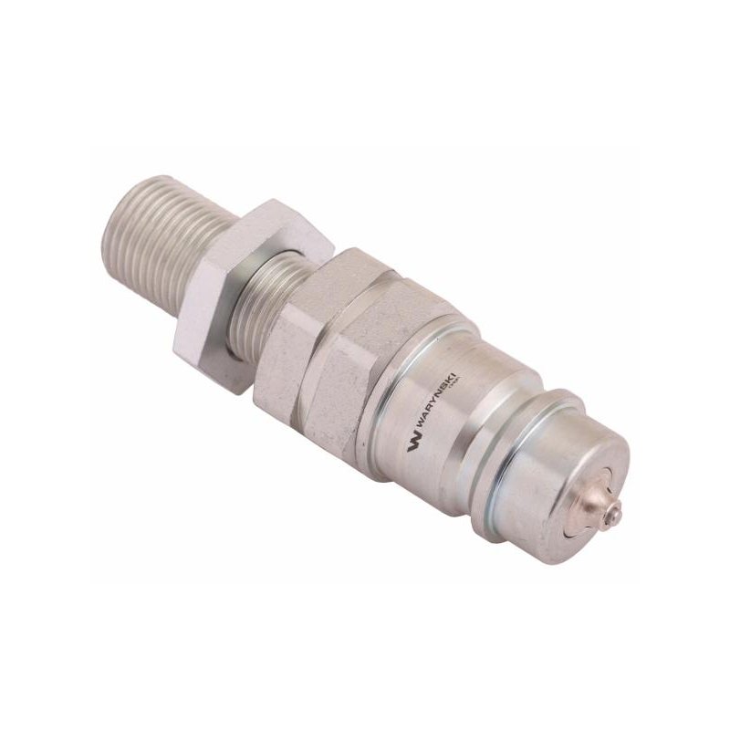 Szybkozłącze hydrauliczne wtyczka long z eliminatorem ciśnienia M18x1.5 gwint zew. EURO (9100818W) (ISO 7241-A) Waryński