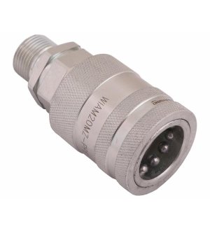 Szybkozłącze hydrauliczne gniazdo z eliminatorem ciśnienia M20x1.5 gwint zew. EURO PUSH-PULL (9100822G) (ISO 7241-A) Waryński