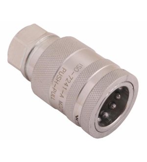 Szybkozłącze hydrauliczne gniazdo z eliminatorem ciśnienia M22x1.5 gwint wew. EURO PUSH-PULL (ISO 7241-A) Waryński