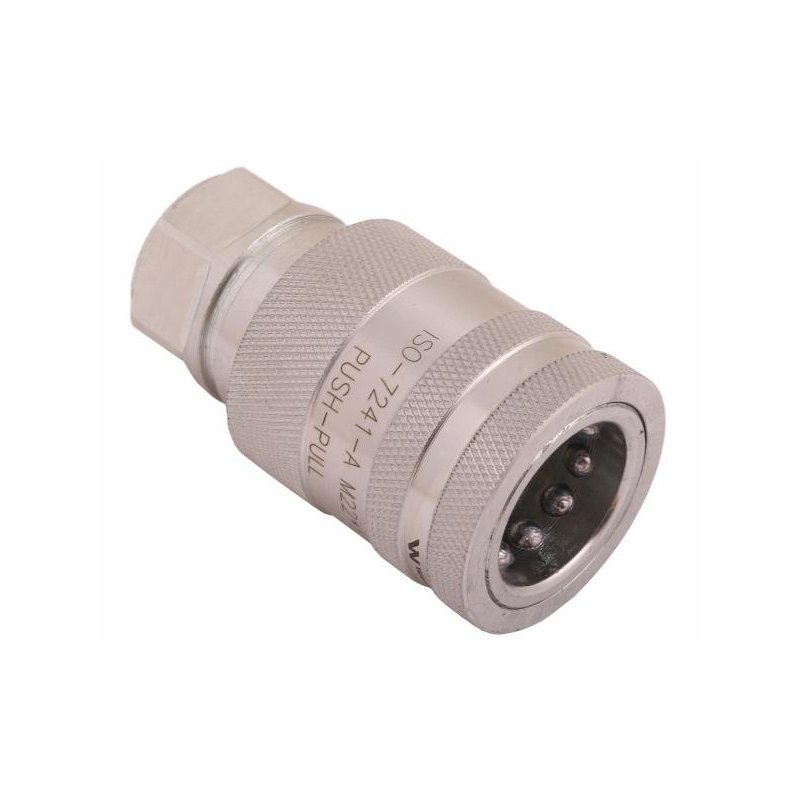 Szybkozłącze hydrauliczne gniazdo z eliminatorem ciśnienia M22x1.5 gwint wew. EURO PUSH-PULL (ISO 7241-A) Waryński