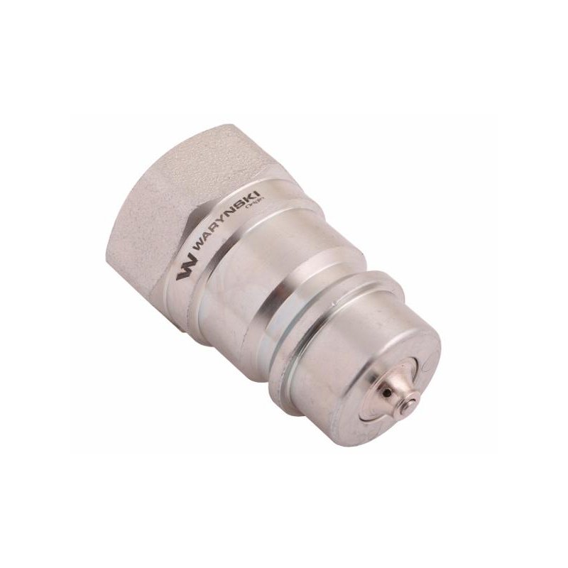 Szybkozłącze hydrauliczne wtyczka z eliminatorem ciśnienia G1/2"BSP gwint wew. ISO 7241-A Waryński