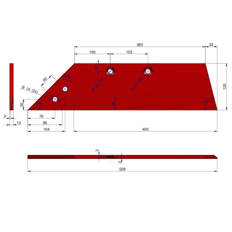 Lemiesz Lewy zastosowanie Sukov Junior L Roto Pług stal borowa WARYŃSKI