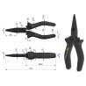 Szczypce wydłużone proste 160 mm Waryński