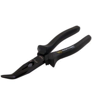 Szczypce wydłużone wygięte 200 mm Waryński