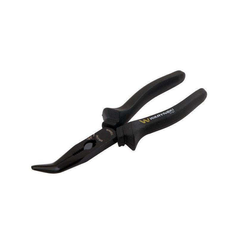 Szczypce wydłużone wygięte 200 mm Waryński