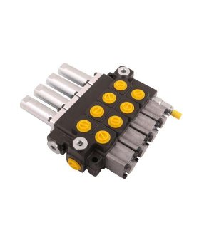 Rozdzielacz hydrauliczny 4-sekcyjny max przepływ 40L sterowany linkami Waryński