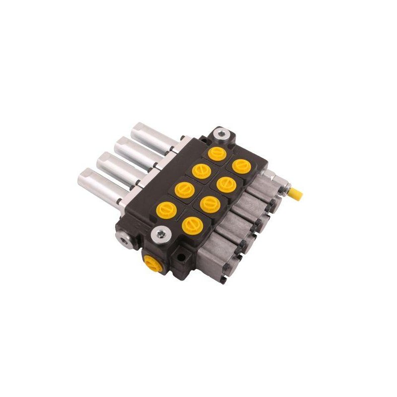 Rozdzielacz hydrauliczny 4-sekcyjny max przepływ 40L sterowany linkami Waryński