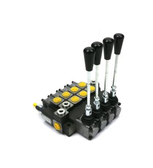 Rozdzielacz hydrauliczny 4-sekcyjny max przepływ 40L (1-sekcja nurnikowa) Waryński